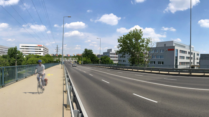 Zöldtetős üveghíd Budapesten
