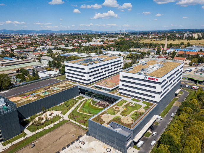 Építőipari Nívódíjat nyert a Bosch Budapest Innovációs Kampusz