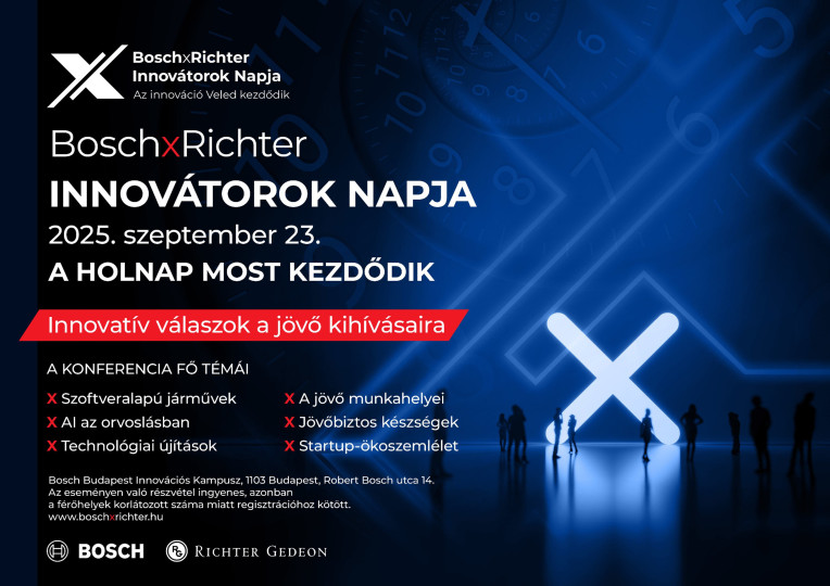 Négykerekű szoftverektől a robotdoktorokig: jövőálló trendek a BoschxRichter Innovátorok Napján