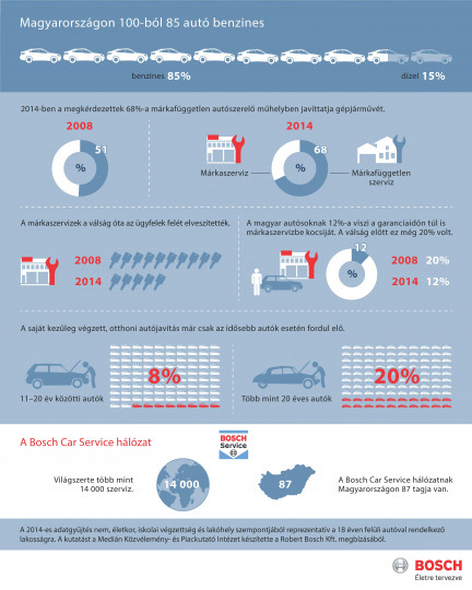 Bosch survey: 85 out of 100 cars still petrol-driven in Hungary